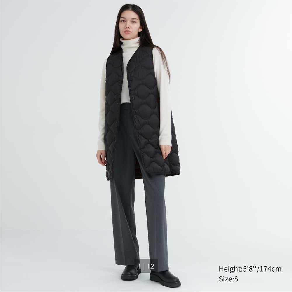 Uniqlo Ultra Light Down Long Puffer Vest - Women’s Medium - black